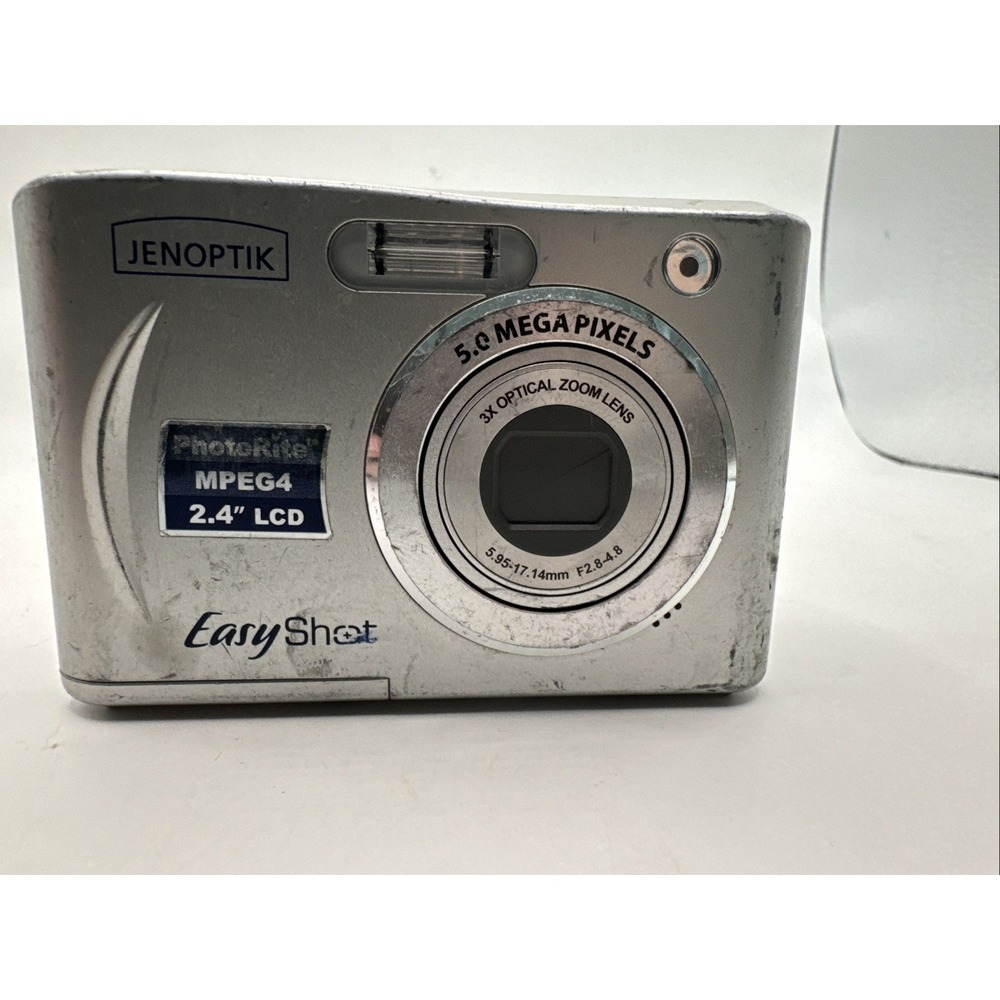 JENOPTIK EasyShot JD5.0z3 5.0MP Compact Digital Camera Silver parts, not working